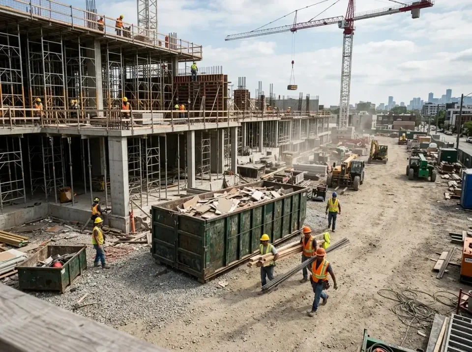 commercial-construction-site-w-002 — frequently asked questions, Low Cost Construction Dumpster Rental in Belle Mead, NJ